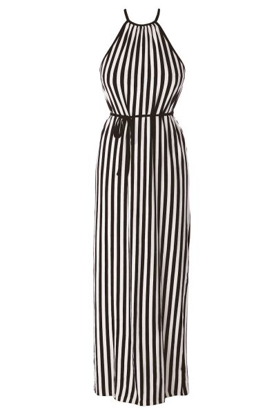 Freya Beach Hut -maksimekko Monochrome Kesämekko solmittavalla vyöllä S-XL AS6799-BLK
