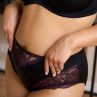Plaisir Lingerie Beate-midialushousut Black & Merlot-thumb Normaalikorkeat alushousut Beate-sarjaan. 42-54 144-32/MRL