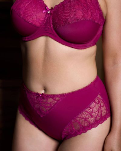 Plaisir Lingerie Beate-midialushousut - Rose Midialushousut joustopitsiupotuksilla. 42-56 144-14/ROS