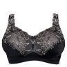 Plaisir Lingerie Beate NW Soft Full Cup -rintaliivit Black & Frosty Blush-thumb Kaaritueton toppaamaton täyskuppiliivi joustopitsillä. 80-110 D-G 619266-25/BFB