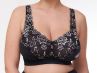 Plaisir Lingerie Beate NW Soft Full Cup -rintaliivit Black & Frosty Blush-thumb Kaaritueton toppaamaton täyskuppiliivi joustopitsillä. 80-110 D-G 619266-25/BFB