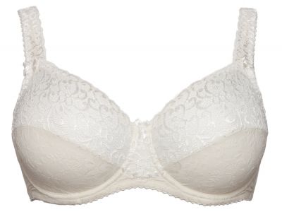 Plaisir Lingerie Beate UW Soft Full Cup -rintaliivit Whisper Kaarituettu, toppaamaton, joustopitsinen täyskuppiliivi 80-110 D-H 619431-5/WHI