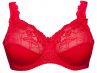 Plaisir Lingerie Beate UW Soft Full Cup -rintaliivit Red-thumb Kaarituettu, toppaamaton, joustopitsinen täyskuppiliivi 80-110 D-H 619431-4/RED