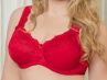 Plaisir Lingerie Beate UW Soft Full Cup -rintaliivit Red-thumb Kaarituettu, toppaamaton, joustopitsinen täyskuppiliivi 80-110 D-H 619431-4/RED