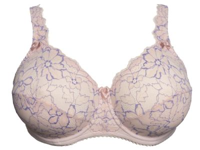 Plaisir Lingerie Beate Lux UW Soft Full Cup -rintaliivit Petal Pink Kaarituettu, toppaamaton, joustopitsinen täyskuppiliivi 80-110 D-H 619435-PEP