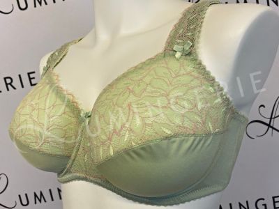 Plaisir Lingerie Beate Soft Full Cup -rintaliivit Amazonite Kaarituettu, toppaamaton, joustopitsinen täyskuppiliivi 80-110 D-H 619431-16/AMZ