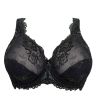Plaisir Lingerie Beate Lux UW Soft Full Cup -rintaliivit Black & Moss Green-thumb Kaarituettu, toppaamaton, joustopitsinen täyskuppiliivi. 80-110 D-H 619435-31/MSS