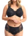Plaisir Lingerie Beate Lux UW Soft Full Cup -rintaliivit Black & Moss Green-thumb Kaarituettu, toppaamaton, joustopitsinen täyskuppiliivi. 80-110 D-H 619435-31/MSS