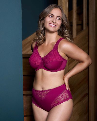 Plaisir Lingerie Beate UW Soft Full Cup -rintaliivit - Rose Kaarituettu, toppaamaton, joustopitsinen täyskuppiliivi. 80-110 D-H 619431-14/ROS