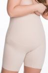 Julimex Lingerie Bermuda High Waist lahkeelliset alushousut Natural Beige-thumb Korkeavyötäröiset lahkeelliset litteäsaumaiset alushousut kevyellä vatsatuella S-2XL 269-200/BEZ