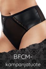Stevie HW Thong -stringit Black Faux Leather