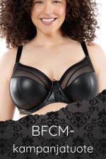 Stevie UW Plunge -rintaliivit Black Faux Leather