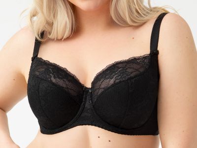 Gorsenia Blanka Semi Soft -rintaliivit Black Kaarituettu, puolitopattu 65-105, D-K K357-CZA