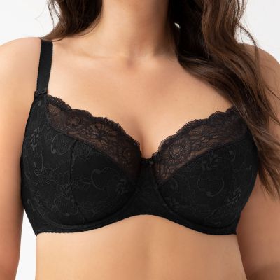 Gorsenia Blanka Semi Soft -rintaliivit Black Kaarituettu, puolitopattu 65-105, D-K K357-CZA