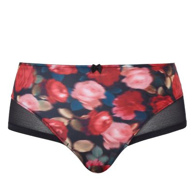 Sculptresse by Panache Bliss Deep Brief -alushousut Rose Print Alushousut avarilla jalanteillä ja braziliantyylisellä leikkauksella. L/40 - 5XL/50 10682A-ROSE