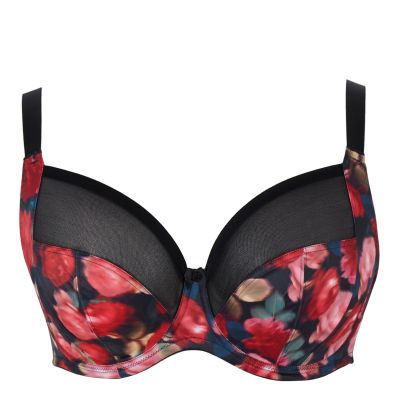 Sculptresse by Panache Bliss UW Full Cup -rintaliivit Rose Print Kaarituettu ja toppaamaton täyskuppinen liivi. 75-105, E-O 10685B-ROSE