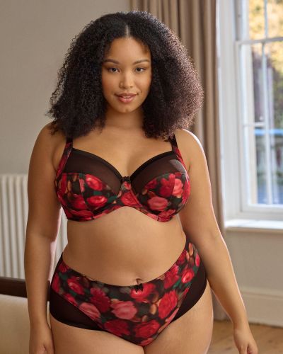 Sculptresse by Panache Bliss UW Full Cup -rintaliivit Rose Print Kaarituettu ja toppaamaton täyskuppinen liivi. 75-105, E-O 10685B-ROSE