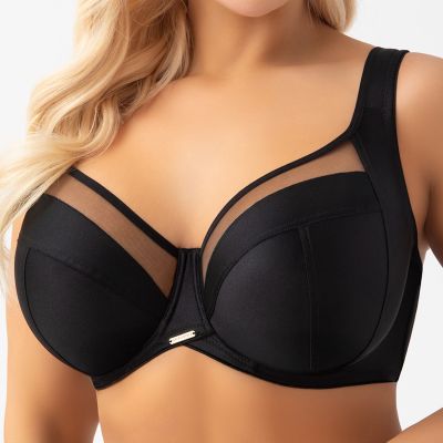 Gorsenia Bonnie UW Soft Side Support -rintaliivit - Black Kaarituettu, toppaamaton kokokuppinen liivi. 65-115, D-M G032