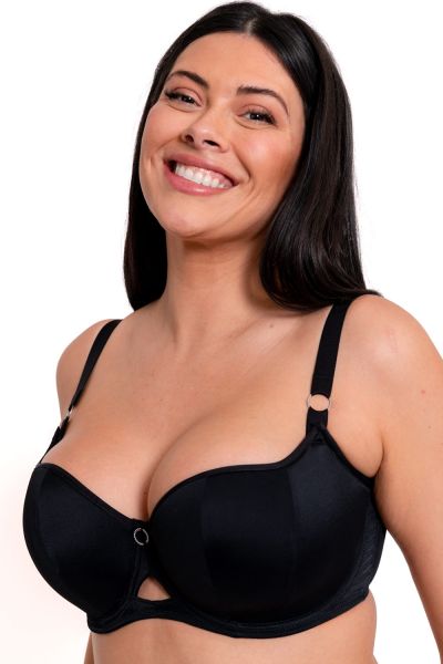 Curvy Kate Boost Me Up Padded Balcony -rintaliivit Black Kaarituettu, topattu push up -balconette 65-105, E-M CK-027-106-BLK