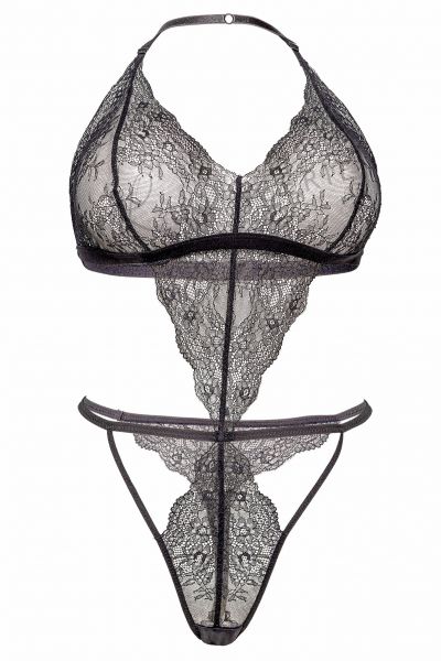 Plaisir Lingerie Boudoir-pitsibody musta  42/44 - 54/56 0165-1/BLK