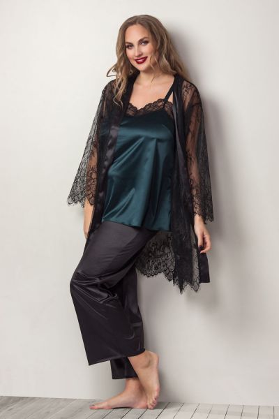 Plaisir Lingerie Boudoir Trouser -pyjamahousut musta  42/44 - 54/56 2048