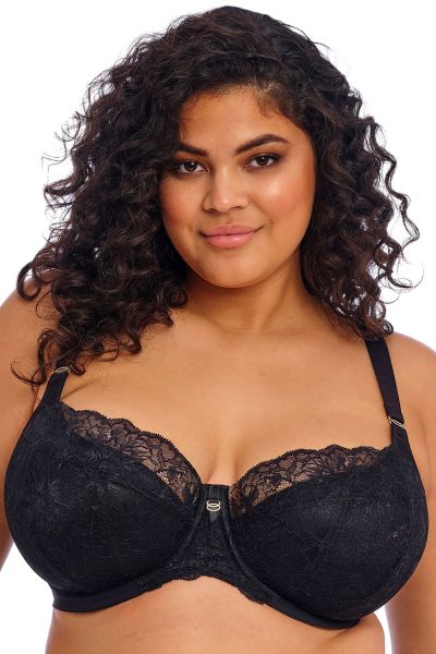 Elomi Brianna UW Padded Half Cup -rintaliivit Black Kaarituettu, topattu ns. puolikuppiliivi. 70-100, E-L EL8081-BLK