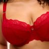 Elomi Brianna UW Padded Half Cup -rintaliivit - Haute Red-thumb Kaarituettu, topattu ns. puolikuppiliivi. 70-100, E-L EL8081-HAD