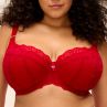 Elomi Brianna UW Padded Half Cup -rintaliivit - Haute Red-thumb Kaarituettu, topattu ns. puolikuppiliivi. 70-100, E-L EL8081-HAD