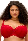Elomi Brianna UW Padded Half Cup -rintaliivit - Haute Red-thumb Kaarituettu, topattu ns. puolikuppiliivi. 70-100, E-L EL8081-HAD