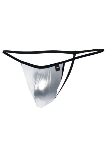 Cut4Men - C4M C4M02 G-string skai hopea G-string 80% Polyamidi, 20% Spandex Lycra S-XL C4M02_silver