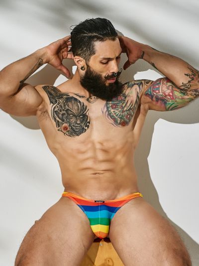 Cut4Men - C4M C4M03 String rainbow String 93% Polyesteri, 7% Elastaani S-XL C4M03_rainbow