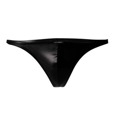 Cut4Men - C4M C4M11 Brazilian brief black leatherette Brazilian brief 93% Polyesteri, 7% Elastaani S-XL C4M11