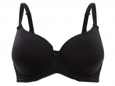 Panache Cari Spacer -t-paitaliivit Black Kaarituettu ja muotoonprässätty t-paitaliivit 60-85, D-H 7961-BLK