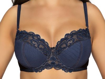 Ava Casabella Semi Soft -rintaliivit Navy Kaarituettu, puolitopattu liivimalli 65-100, D-L AV-1992-NAVY