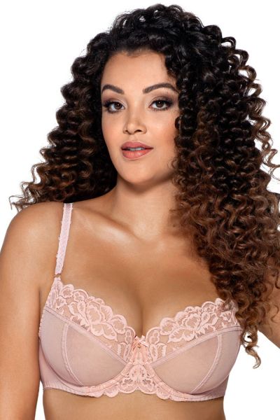 Ava Casabella Soft -rintaliivit Powder Pink Kaarituettu, toppaamaton, pehmeäkuppinen liivi 65-100, D-L AV-1993-POW