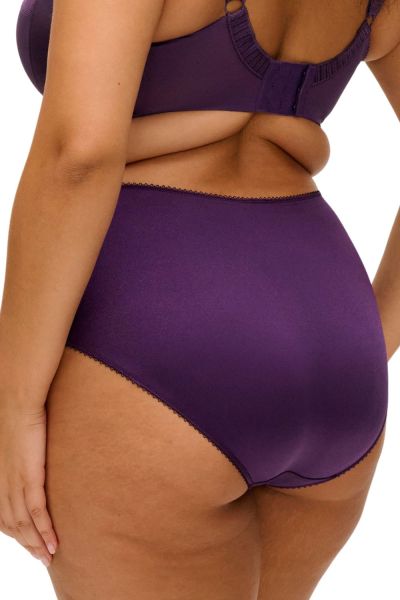 Elomi Cate Full Brief -alushousut - Dark Violet Full Brief -malliset korkeavyötäröiset alushousut. M/40-4XL/50 EL4036-DVT