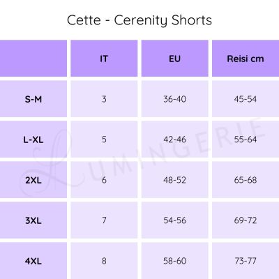 Cette Serenity Anti-Chafing Shorts -lahjehousut Black Lahkeelliset alushousut. S-4XL 516-902/BLACK