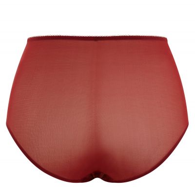 Sculptresse by Panache Chi Chi High Waist -alushousut Red Animal Korkeavyötäröiset alushousut läpikuultavalla takaosalla 40-50 7692-REL