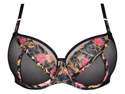 Gorsenia Chiara Soft -rintaliivit Black Floral Kaarituettu, toppaamaton 65-100, D-M K755