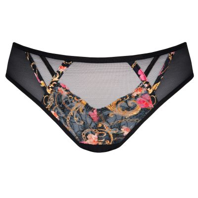 Gorsenia Chiara-brazilian Black Floral  M/38 - 2XL/44 K757