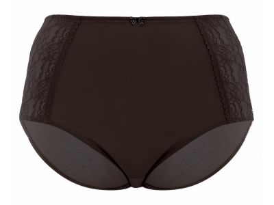 Sculptresse by Panache Chi Chi High Waist -alushousut musta Korkeavyötäröiset alushousut läpikuultavalla takaosalla 40-52 7692