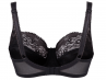 Panache Clara Soft Full Cup -rintaliivit hiilenharmaa-musta-thumb Kaarituettu, toppaamaton lähes täyskuppinen pitsiliivi 65-85, D-J 7255