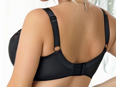 Nessa Clarisse Soft Side Support -rintaliivit musta Kaarituettu, toppaamaton sivutuettu liivimalli 65-100, D-P N006-506-BLK