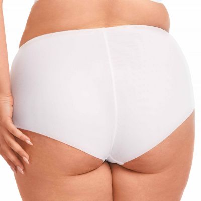 Nessa Coco Midi Brief -alushousut White Meshhousut guipurepitsillä, normaalikorkea vyötärö. 40-52 NO2-WHE