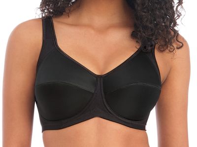 Freya Active Core UW-urheilurintaliivit musta Kaarituettu, toppaamaton urheiluliivi 60-85, D-O AA4002-BLK