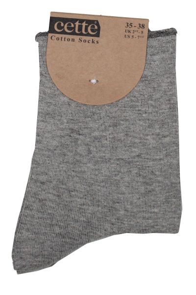 Cette Cotton Melee -nilkkasukat harmaa Puuvillaiset nilkkasukat, joissa puristamaton sukansuu. 35-38, 39-42 275-12-240
