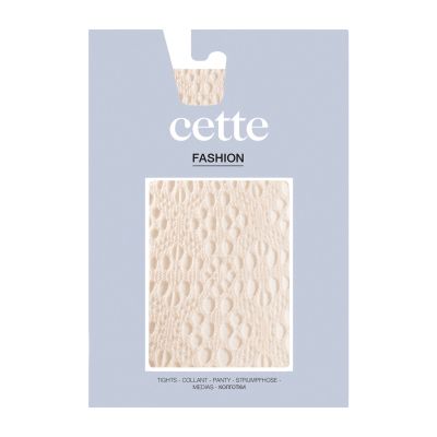 Cette Crochet Fishnet -sukkahousut - Off White Pienikuvioiset verkkosukkahousut pehmeällä vyötärönauhalla. S/M - 2XL 445-608/OFF