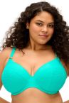 Elomi Cubanito UW Soft Plunge -bikiniliivit - Jade Tides-thumb Kaarituettu ja toppaamaton, edestä avara plungemallinen bikiniliivi. 75-100, F-N ES803502-JAD