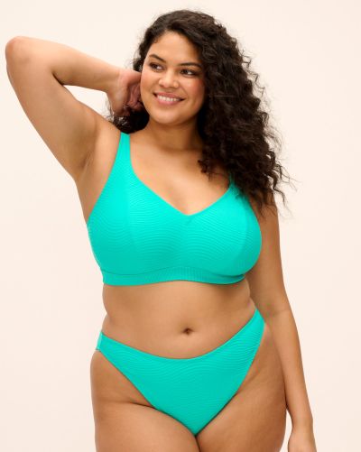 Elomi Cubanito High Leg Brief -bikinihousut - Jade Tides Kokonaan vuoratut bikinihousut korkealle leikatuilla jalanteillä. 38-52 ES803585-JAD