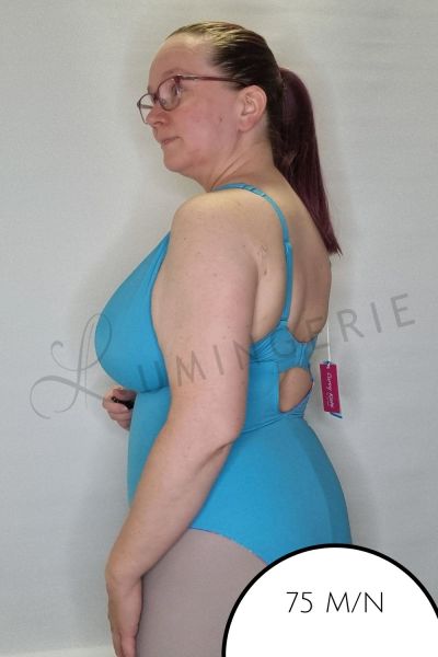 Curvy Kate Ibiza NW Multiway Plunge -kääntöuimapuku Print Mix & Turquoise Kaaritueton ja käännettävä, kuppikokomitoitettu kokouimapuku. 65-90 E/F - M/N CS039607-MIX